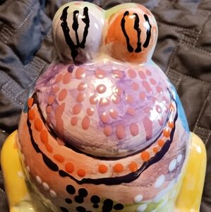Ceramic Happy Frog Bank